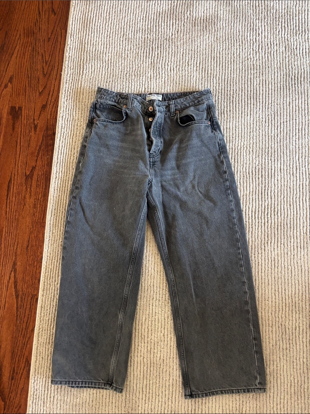 Free People Deep Trance Washed Black Denim Jeans - Picture 4 of 6
